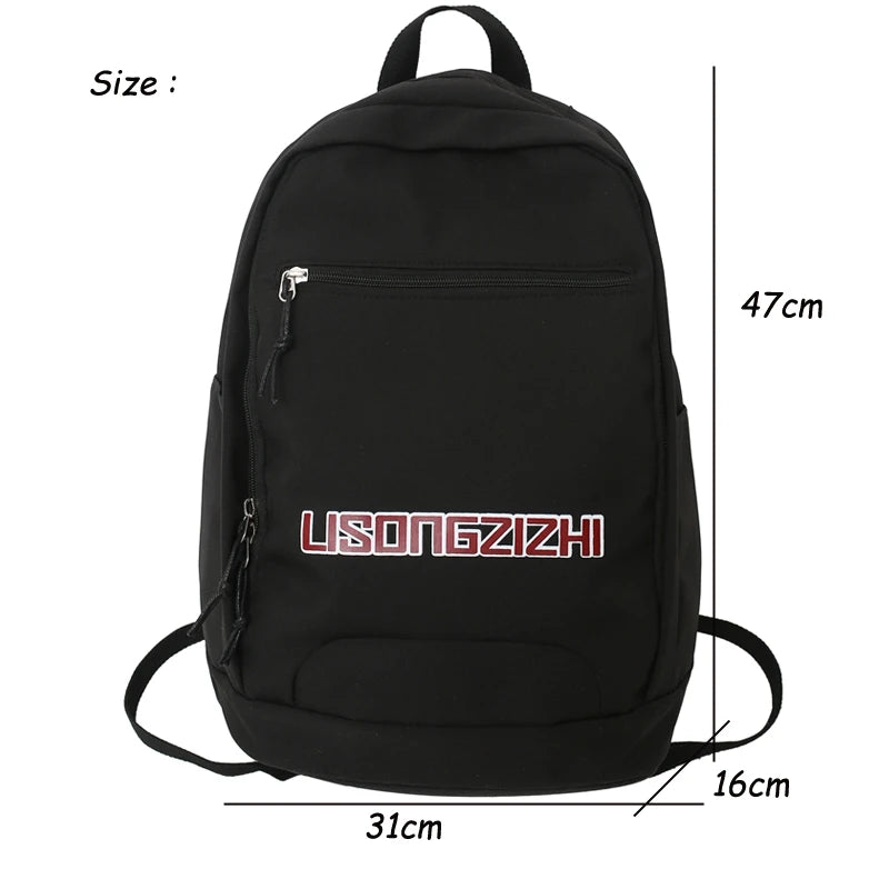 Nylon College Backpack for Women School Travel Laptop Book Bag