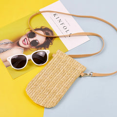 Summer Mini Messenger Bag, Girls Woven Crossbody Purse for Travel