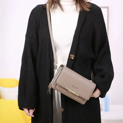 Women's Cross Body Messenger Bag PU Leather Shoulder Handbag