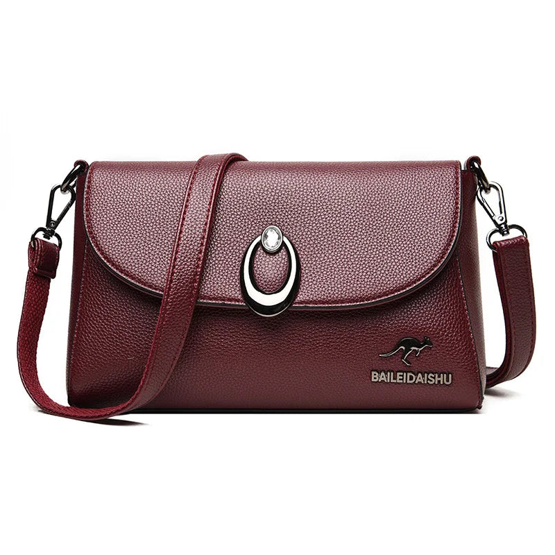 Women's Crossbody Bag High-Quality PU Leather Shoulder Handbag