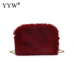 Sweet Plush Crossbody Bag Mini Soft Pink Travel Small Handbag Purses