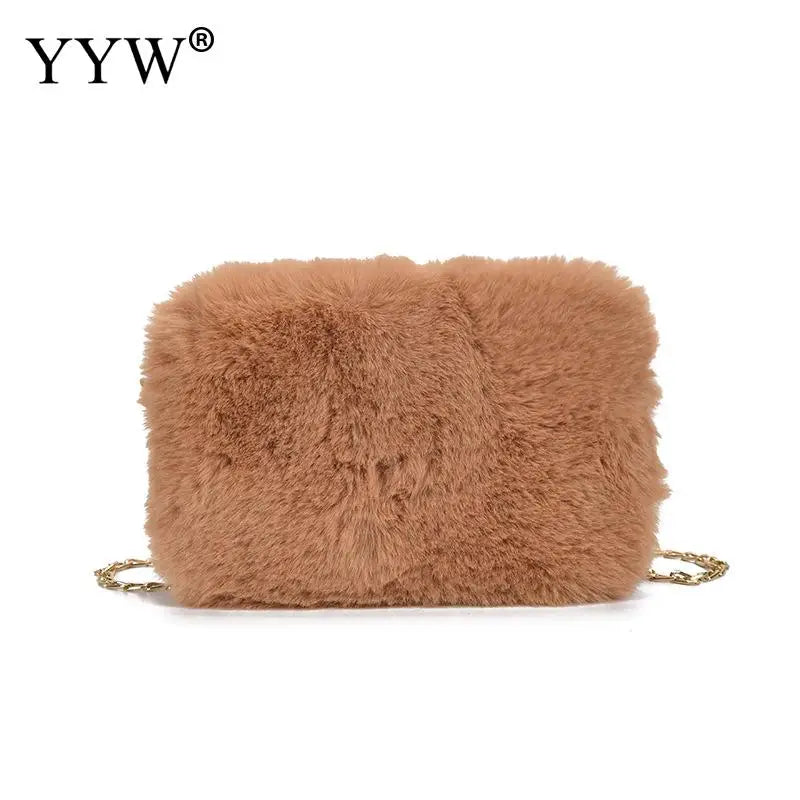 Sweet Plush Crossbody Bag Mini Soft Pink Travel Small Handbag Purses