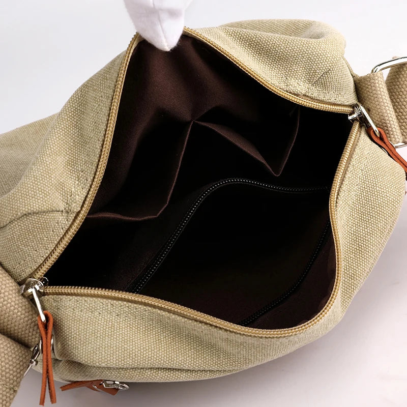 Canvas Crossbody Bag for Women Shoulder Tote Handbag Purse