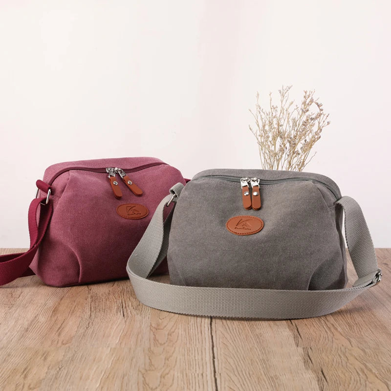 Canvas Crossbody Bag for Women Shoulder Tote Handbag Purse
