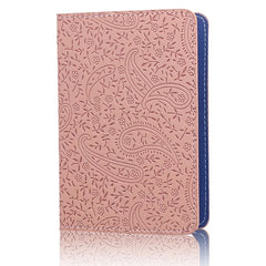 Lavender Leather Passport Cover Holder Thin Travel Case