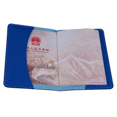 Lavender Leather Passport Cover Holder Thin Travel Case