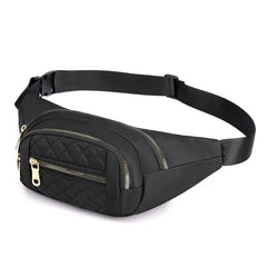 Ladies Nylon Fanny Pack Vintage Street Money Banana Phone Chest Bag