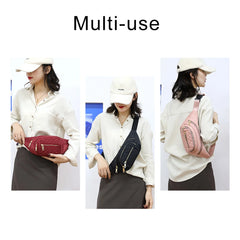 Ladies Nylon Fanny Pack Vintage Street Money Banana Phone Chest Bag