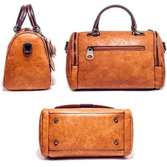 Vintage PU Leather Shoulder Bag Small Square Handbag