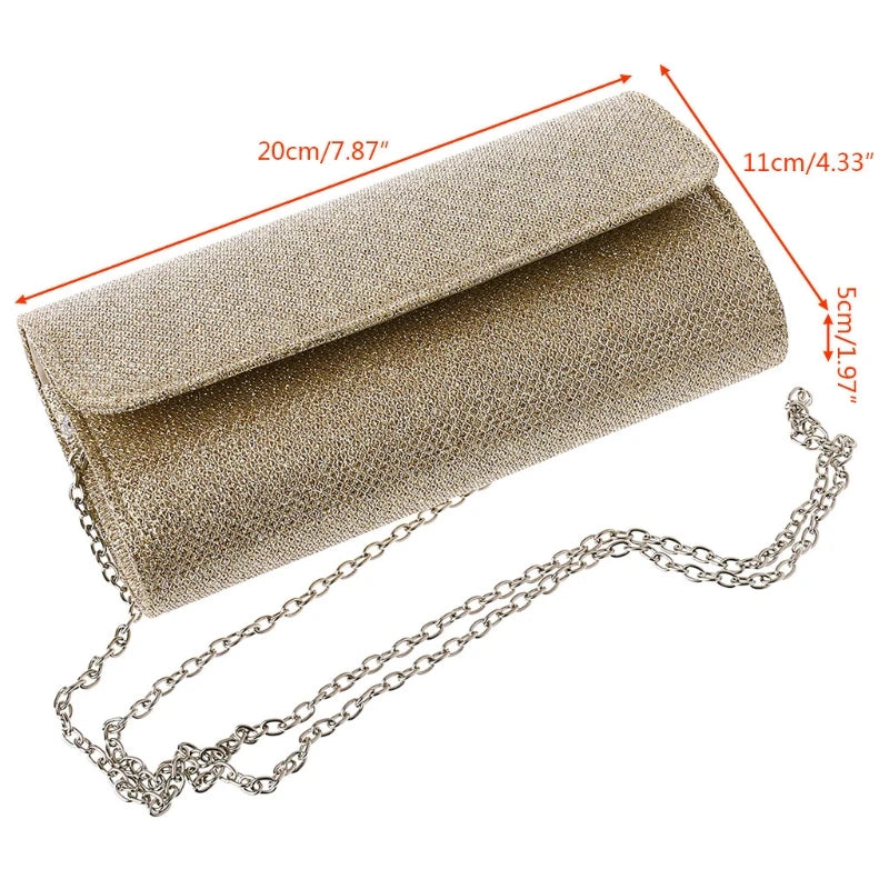 Ladies Dinner Bag Bridal Clutch Party Prom Wedding Envelope Handbag