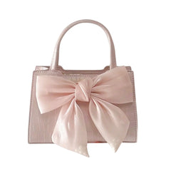 Ladies Bow Handbags Women Shoulder Crossbody Bags Small Top-Handle Bags