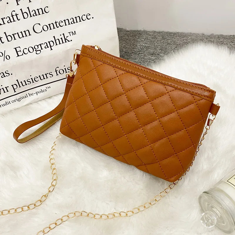 Embroidered Chain Shoulder Bag Sweet Mobile Phone Handbag
