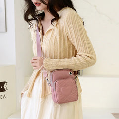 Ladies Embroidery Thread Large Capacity Phone Handbag Messenger Bag