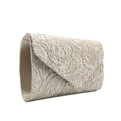 Lace Flower Pattern Evening Clutch Bag for Women
