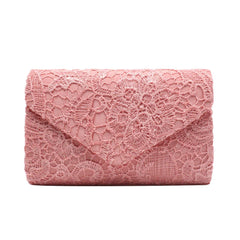 Lace Flower Pattern Evening Clutch Bag for Women
