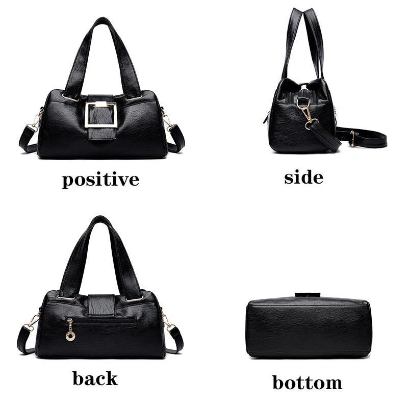 High Capacity Ladies PU Handbags Shoulder Messenger Bag