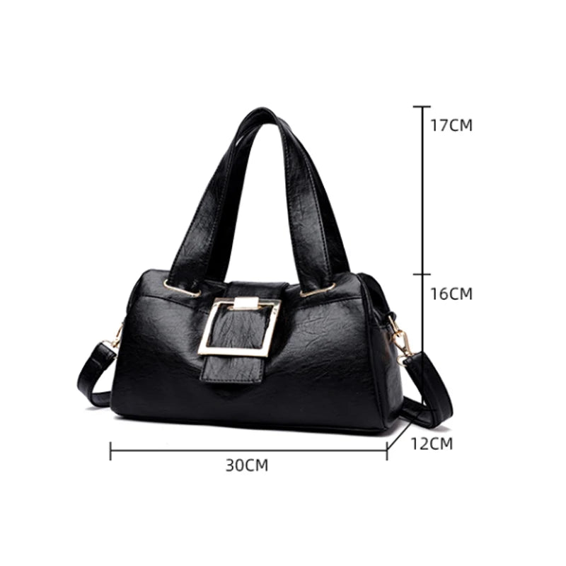 High Capacity Ladies PU Handbags Shoulder Messenger Bag