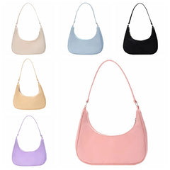 Nylon Casual Dumpling Women Handbag Lightweight Solid Underarm Bags Multicolor