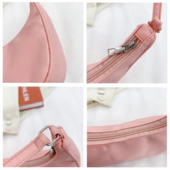 Nylon Casual Dumpling Women Handbag Lightweight Solid Underarm Bags Multicolor