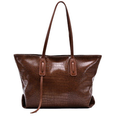 Women's Large Capacity Tote Bag Striped Shoulder Shopping Bag