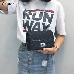 Ladies Shoulder Bag Female Messenger Bag All-match Crack Printing