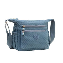 Women's Waterproof Nylon Shoulder Bag Zipper Crossbody Purse