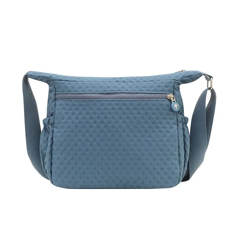 Women's Waterproof Nylon Shoulder Bag Zipper Crossbody Purse
