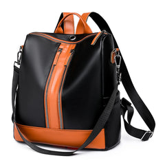 Leather Shoulder Backpack Tan for Girls