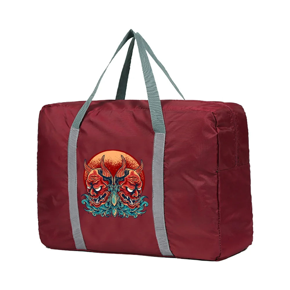 Foldable Travel Bag Large-capacity Handbag Monster Print Series Fitness Bags