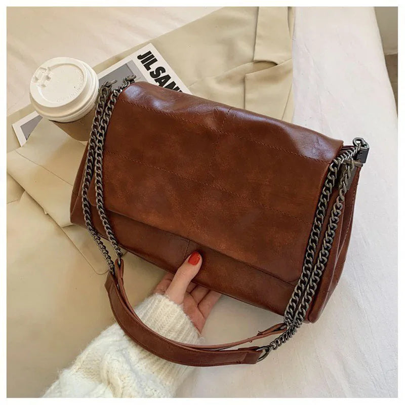 Ladies Folding Chain Crossbody Bag Shoulder Bag Female Handbags With Handle