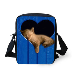 Cat Winter Crossbody Bag for Girls, Small Shoulder Bag for Women