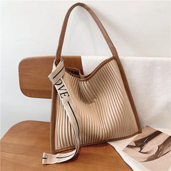 Pleated Tote Bag Women Handbags Large Capacity Fold Handbag