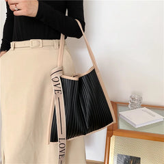 Pleated Tote Bag Women Handbags Large Capacity Fold Handbag