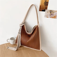 Pleated Tote Bag Women Handbags Large Capacity Fold Handbag