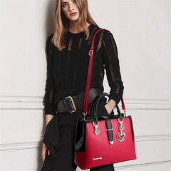 Patchwork Shoulder Office Work PU Leather Bag Female Casual Solid Bags
