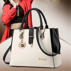 Patchwork Shoulder Office Work PU Leather Bag Female Casual Solid Bags