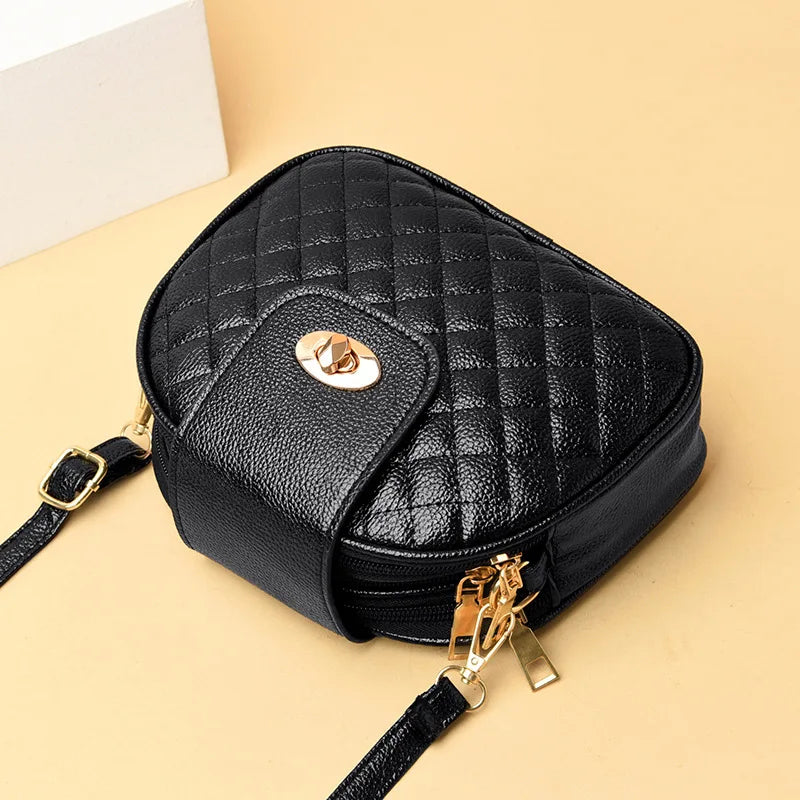 Small Retro PU Leather Crossbody Messenger Bags for Women