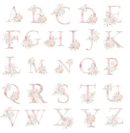 Floral Letters Canvas Tote Bag Eco Reusable Shoulder Shopper Bags