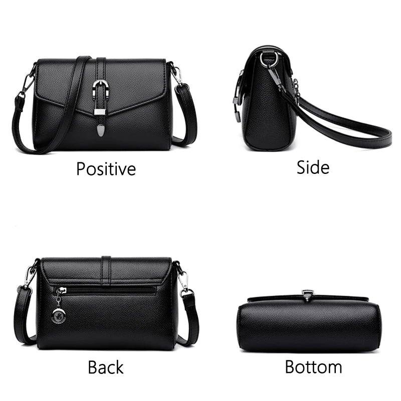 Women's High PU Leather Crossbody Bag Shoulder Handbag Wallet
