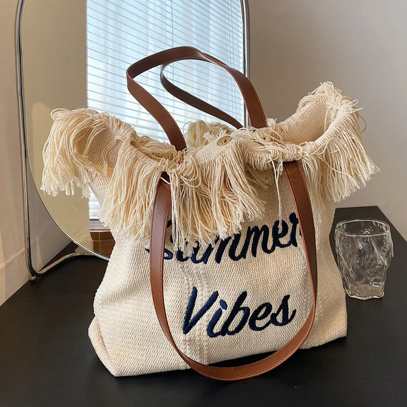 Large Capacity Canvas Tote Bags Shopping Shoulder Bags Handbags