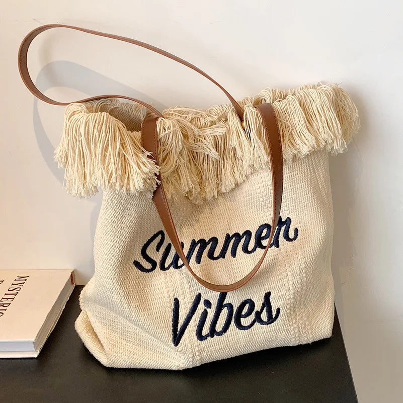 Large Capacity Canvas Tote Bags Shopping Shoulder Bags Handbags