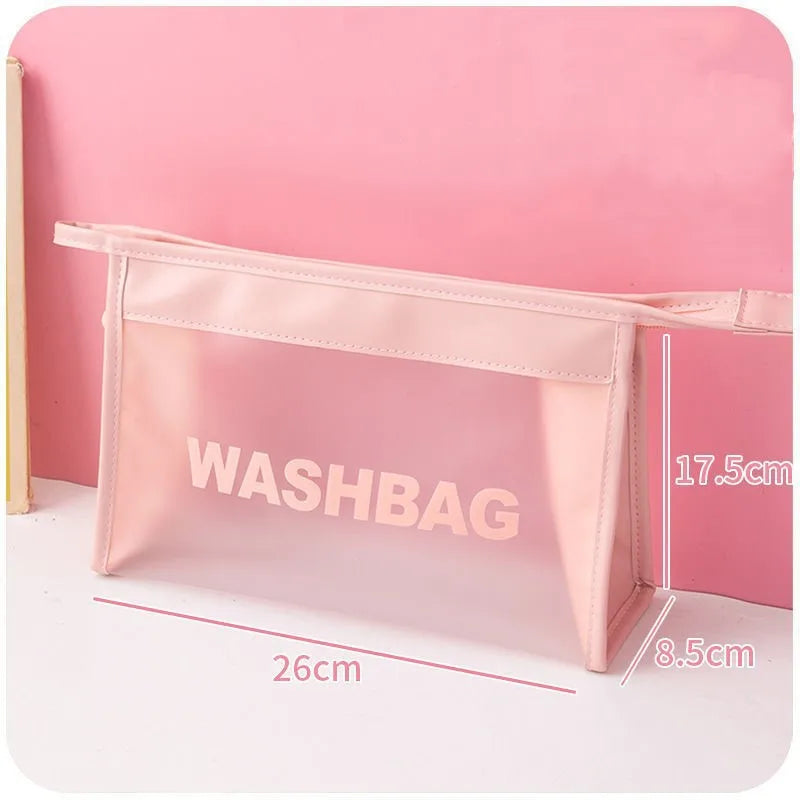 Large Capacity Cosmetic Bag PVC Travel Makeup Storage Bag