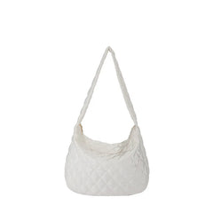 Ladies Quilted Puff Cross Shoulder Bag Winter Crossbody Underarm Purse