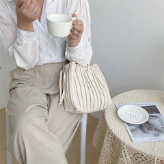 Leather Shoulder Bag Stripe Crossbody Handbag Purse Women Handbags