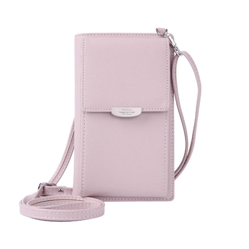 Women's Long Wallet and Shoulder Bag with Card Holder and Phone Pocket
