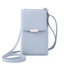 Women's Long Wallet and Shoulder Bag with Card Holder and Phone Pocket