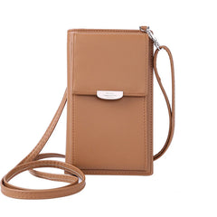 Women's Long Wallet and Shoulder Bag with Card Holder and Phone Pocket