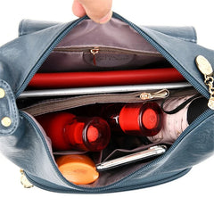Ladies Leather Crossbody Shoulder Bag Soft Flap Bag