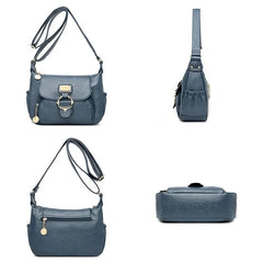 Ladies Leather Crossbody Shoulder Bag Soft Flap Bag