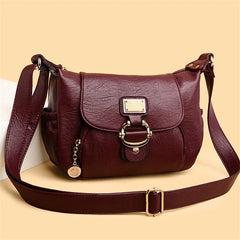Ladies Leather Crossbody Shoulder Bag Soft Flap Bag
